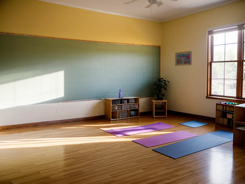 Manos de una maestra revisando en su celular una certificación online de yoga infantil durante el recreo