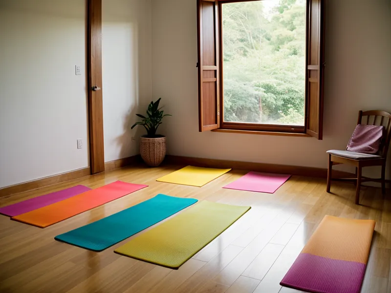 Instructora grabando un video para promocionar talleres de yoga para niños en redes sociales