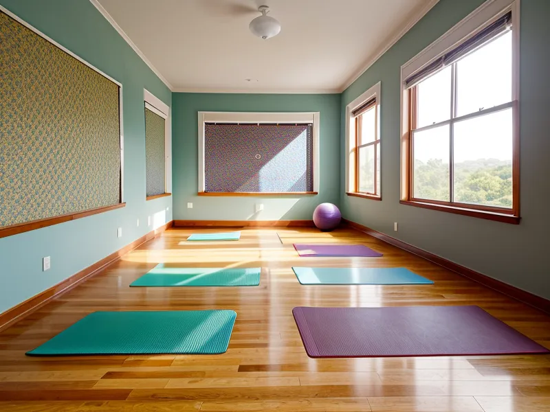 Perspectiva de la instructora durante una sesión de yoga infantil grabada para redes sociales