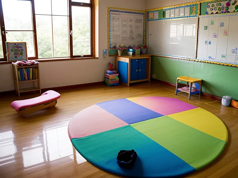 Docente revisando en el celular un curso de formación docente en yoga infantil durante el recreo