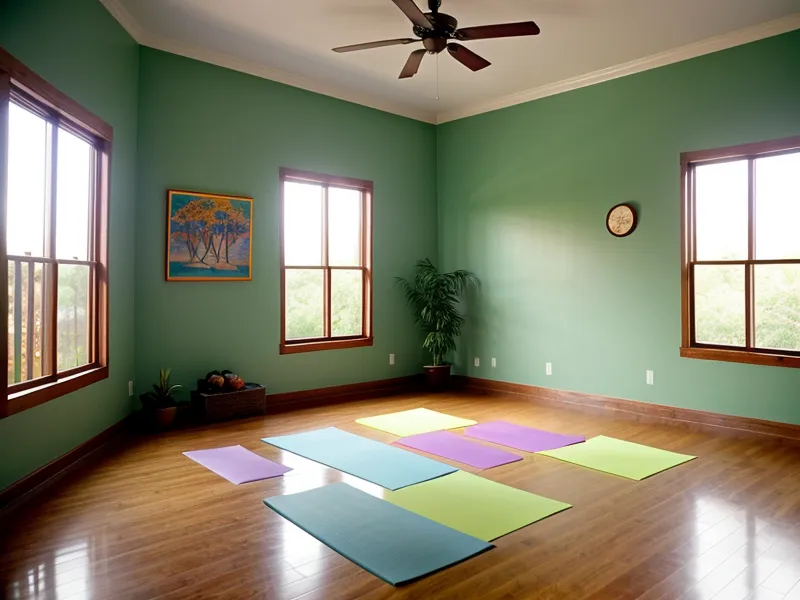 Cartel hecho a mano en la pared de una escuela con dibujos de posturas de yoga infantil para niños de primaria