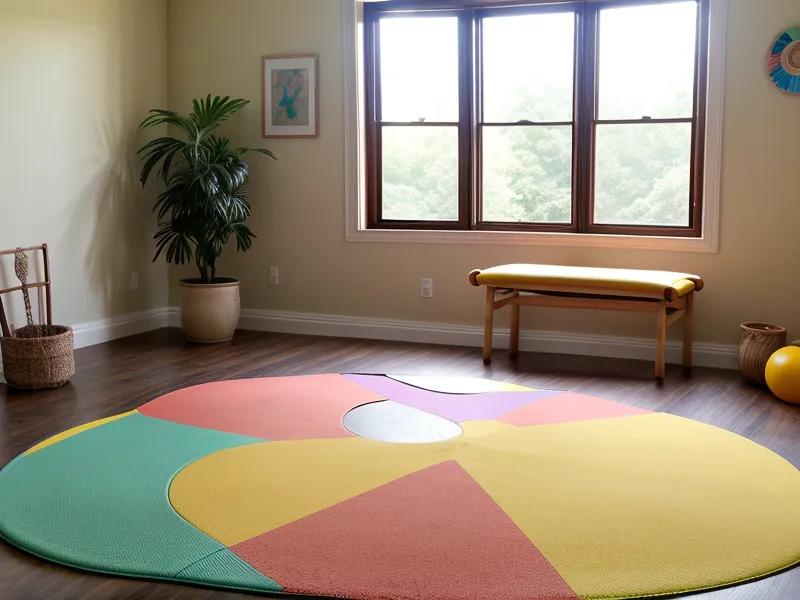 Profesora de educación física comparando cursos de formación en yoga infantil en su celular durante el recreo, pensando en el bienestar escolar de sus alumnos