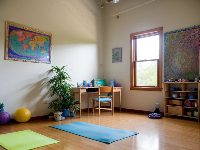 Tarjetas lúdicas de posturas de yoga infantil usadas por una docente de educación física para apoyar el bienestar escolar en el aula