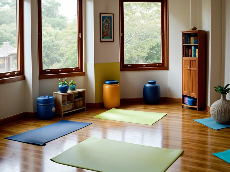 Materiales sensoriales de yoga infantil estilo Montessori usados en la formación de instructoras