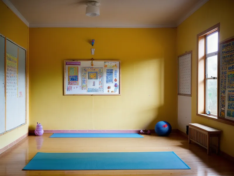 Celular de una maestra mostrando un curso de yoga online sobre un escritorio de madera.